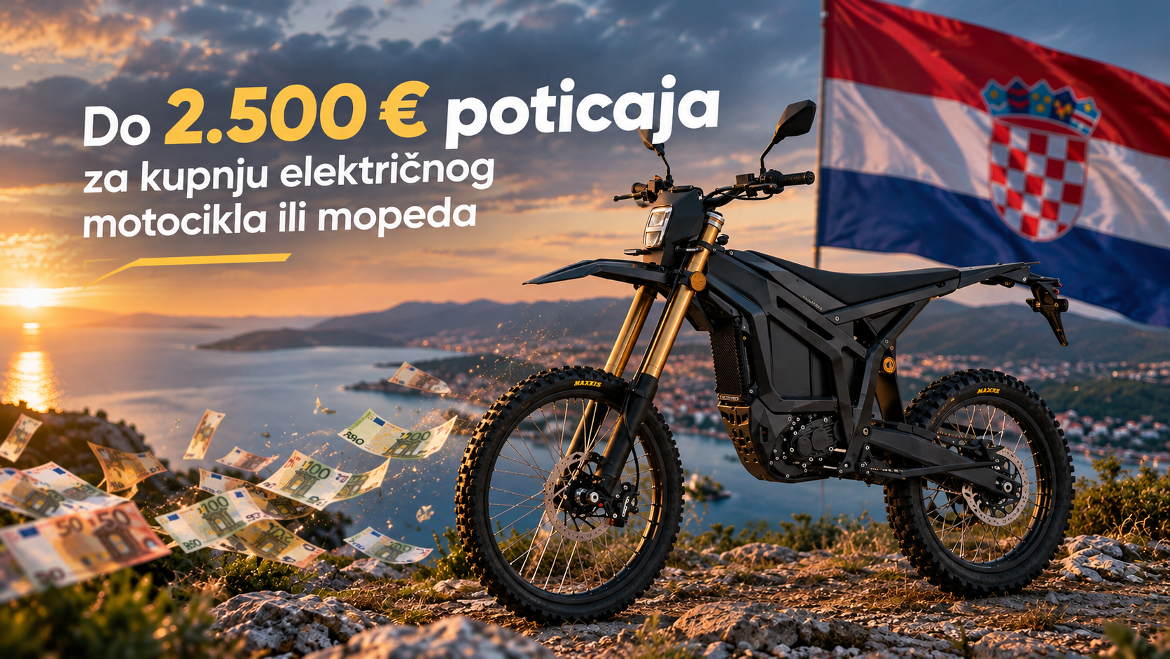 Do 2.500 € poticaja FZOEU za kupnju električnog motocikla ili mopeda